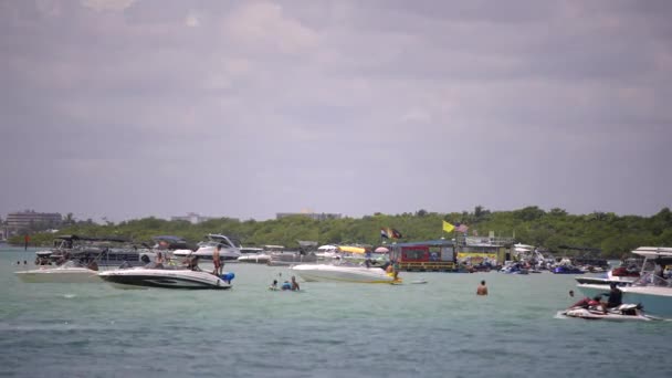 Pływające Bary Spożywcze Barze Miami Haulover Usa — Wideo stockowe