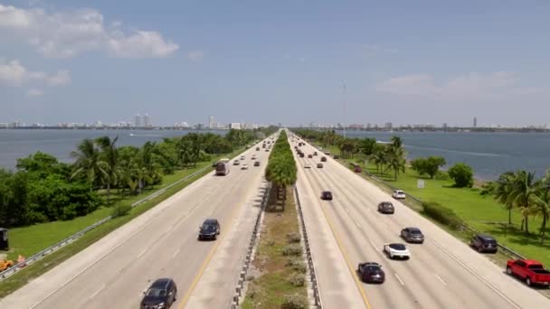 Puente Julia Tuttle Miami 60Fps — Vídeos de Stock