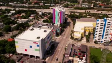 Stock B-roll hava aracı videosu Wynwood Miami 4k 60fps