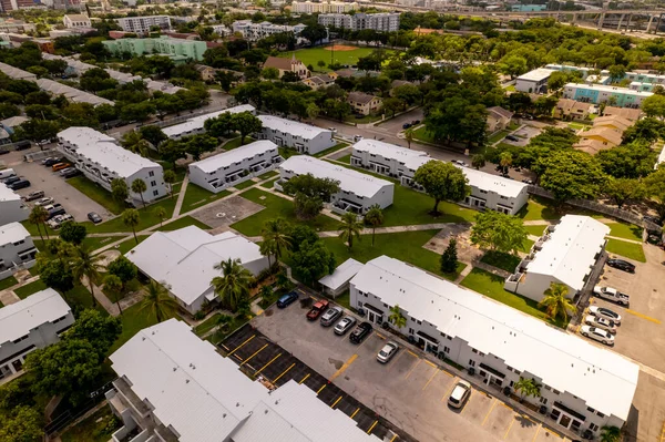 Miami États Unis Septembre 2021 Photo Aérienne Town Park Plaza — Photo