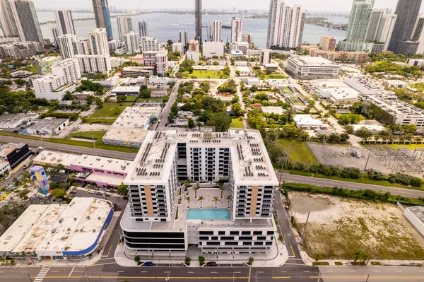 Miami Usa Settembre 2021 Foto Aerea Wynwood Square Miami Appartamenti — Foto Stock