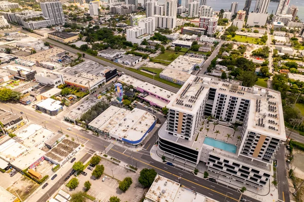 Miami Usa Září 2021 Letecká Fotografie Wynwood Square Miami Apartments — Stock fotografie