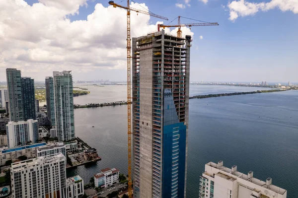 Miami Usa September 2021 Flygfoto Missoni Baia Strandnära Bostadsbyggnad Uppförande — Stockfoto