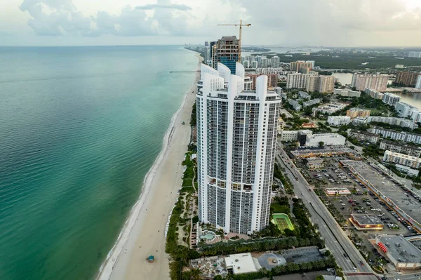 Sunny Isles Beach Usa September 2021 Aerial Photo Trump Towers — Stock Photo, Image