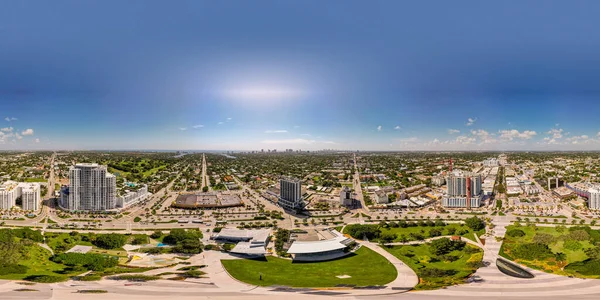 Hollywood Verenigde Staten September 2021 Aerial 360 Sferisch Equrechthoekig Panorama — Stockfoto