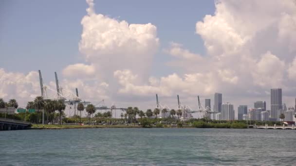 Widok Port Miami Materiał Filmowy — Wideo stockowe