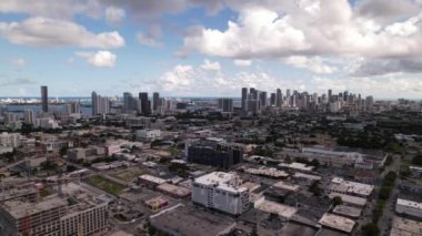 Wynwood Miami ve I95 'in doğusundan batısına doğru hava manzarası.