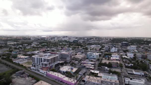 Flygvideostormar Över Miami — Stockvideo