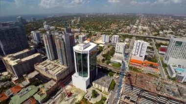 Brickell şehir merkezi hava uçak video