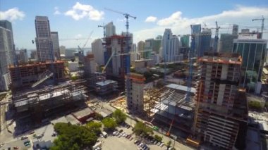 Brickell şehir merkezi hava uçak video