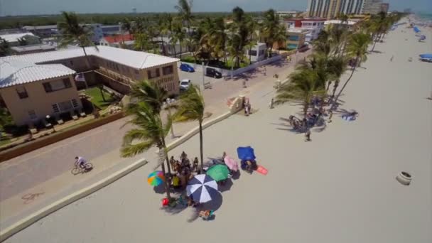 好莱坞的航拍视频海滩佛罗里达州 — 图库视频影像