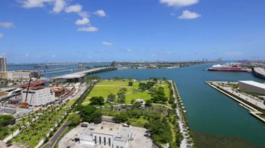 Hava panorama downtown miami.