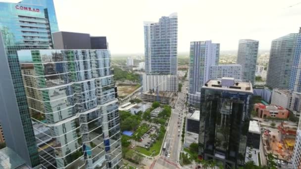 Aerial footage of Brickell Miami — Stock Video