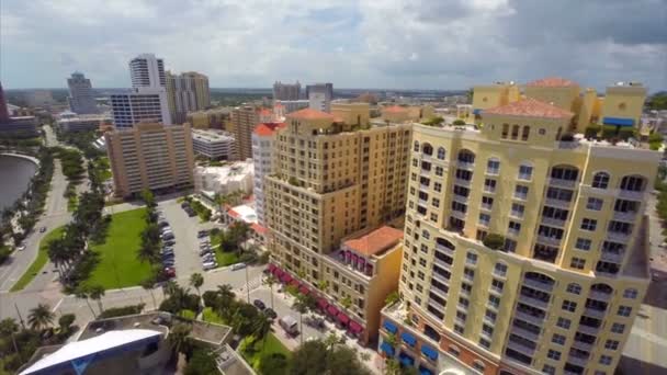 Havadan video downtown west palm beach fl — Stok video