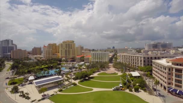 Vídeo aéreo Downtown West Palm Beach FL — Vídeo de Stock