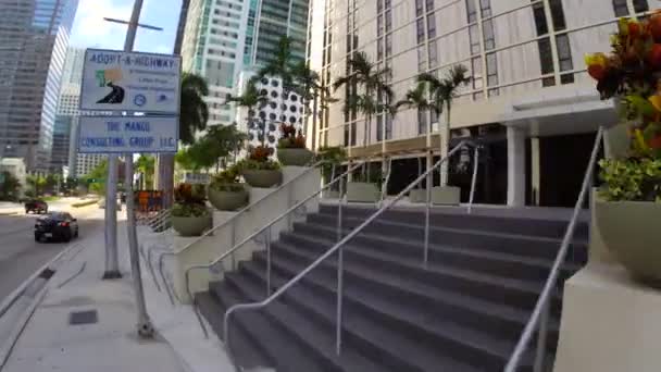 Brickell авеню в Майамі — стокове відео