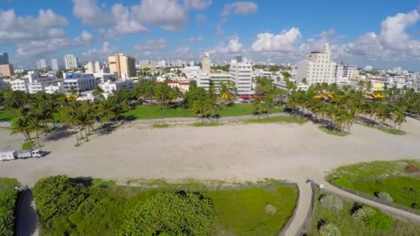 Miami praia de vídeo aéreo — Vídeo de Stock