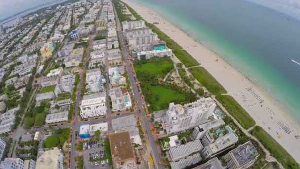 空中マイアミ ビーチ — ストック動画