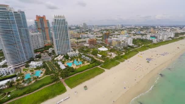 空中的迈阿密海滩，佛罗里达州 — 图库视频影像