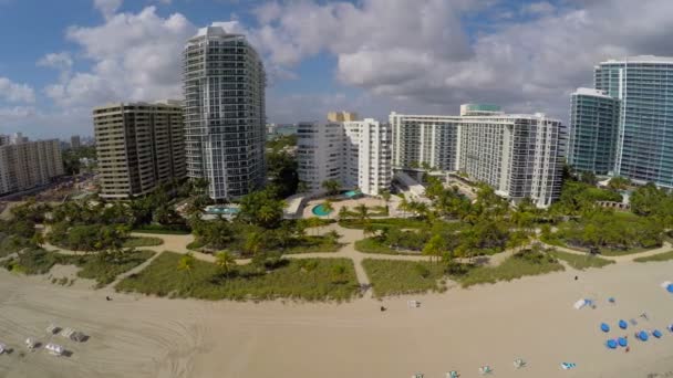 Luchtfoto video van Bal Harbour Miami Fl — Stockvideo