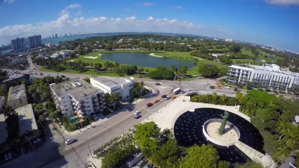 Авиационное видео Miami Beach USA — стоковое видео