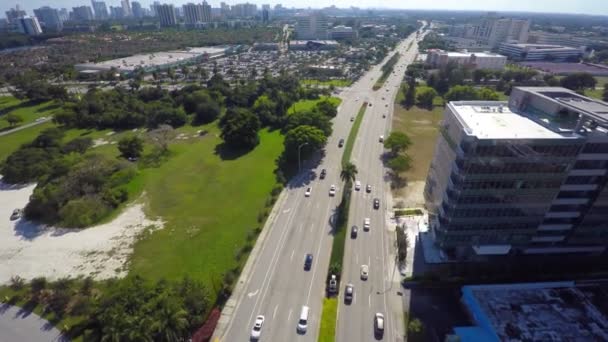 Edificios de oficinas aéreos de Biscayne Aventura — Vídeos de Stock