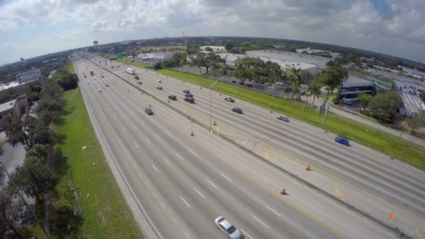 Luchtfoto van I95 in Hollywood, Florida — Stockvideo