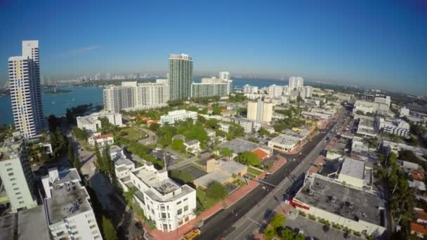 Vídeo aéreo Miami Beach barrios — Vídeos de Stock