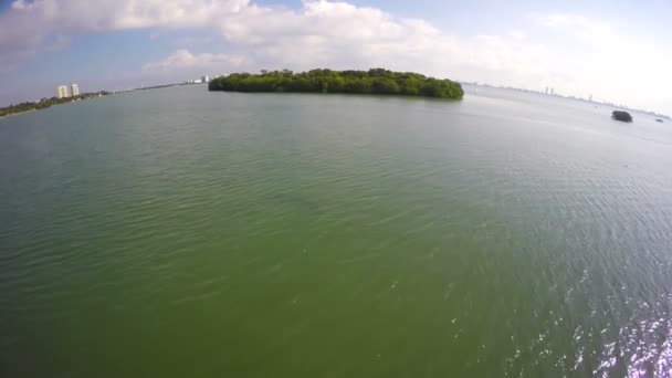 Secluded islands Miami aerial video — Stock Video
