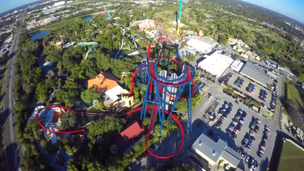 Rollercoastery Busch Gardens — Wideo stockowe