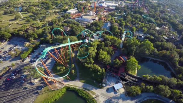 Rollercoastery Busch Gardens — Wideo stockowe