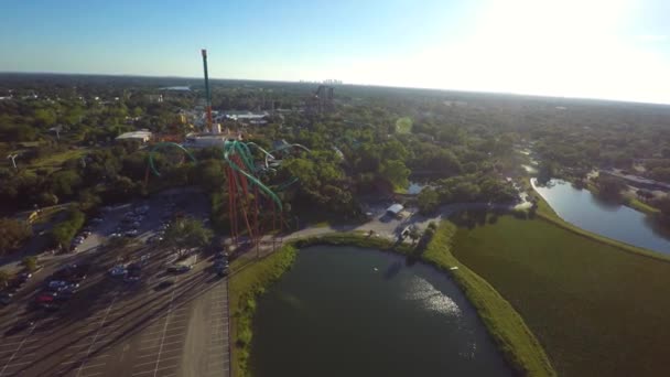 Busch Gardens Rollercoasters — Stock Video