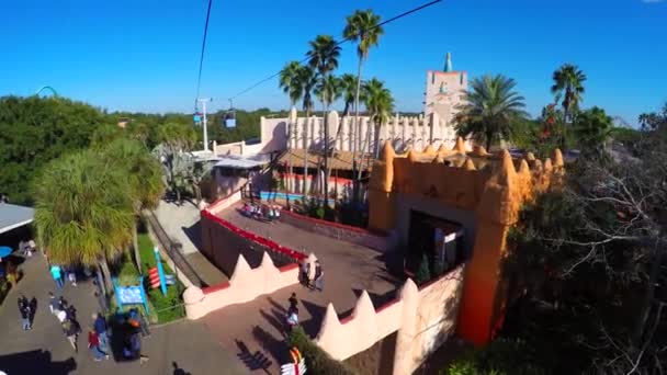 Busch Gardens skyride — Stock videók