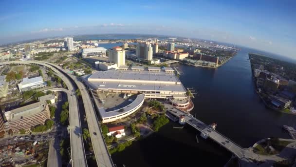 Aerial videofilmer av Downtown Tampa — Stockvideo