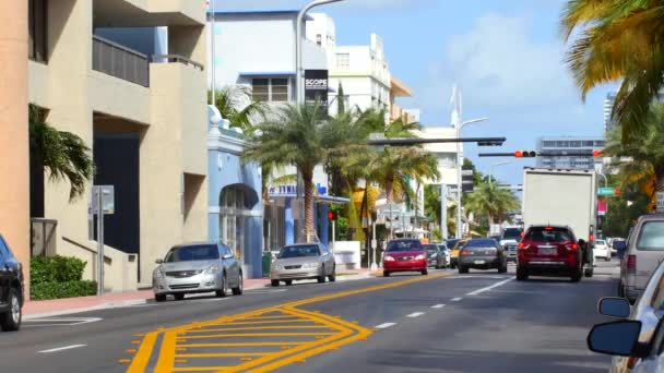 Miami Beach Collins Avenue — Vídeo de Stock