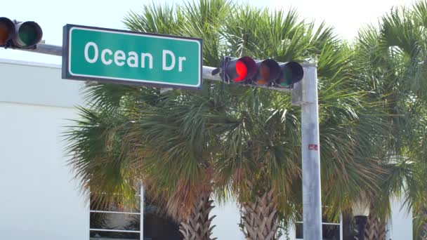 Ocean Drive Miami Beach — Vídeo de Stock