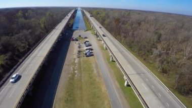 Split karayolu üzerinde mashland Louisiana