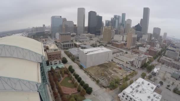 Downtown Houston Texas vídeo aéreo — Vídeo de Stock