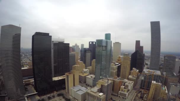 Şehir Merkezi Houston Texas hava video — Stok video