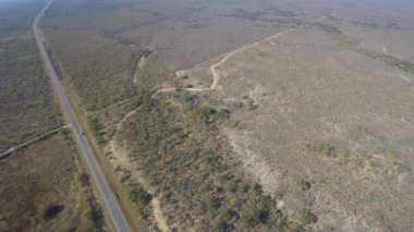 Texas çiftlik arazi havadan görünümü