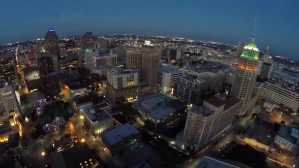 San Antonio Texas à noite — Vídeo de Stock