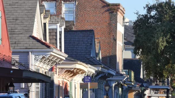 Calles de Nueva Orleans Barrio Francés — Vídeo de stock