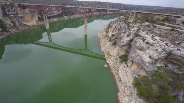 Vista aerea sul fiume Pecos — Video Stock