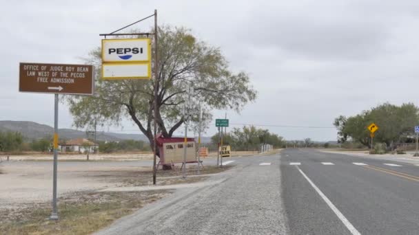 Roy Bean Office Langtry Texas — Stockvideo