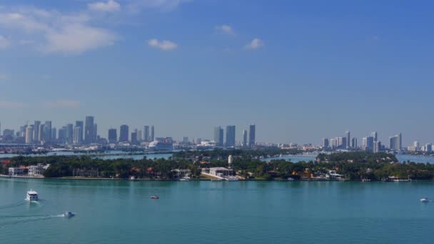 Luchtfoto Star Island Miami Beach — Stockvideo