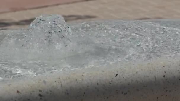 Wasserfontäne Detail Nahaufnahme Video — Stockvideo