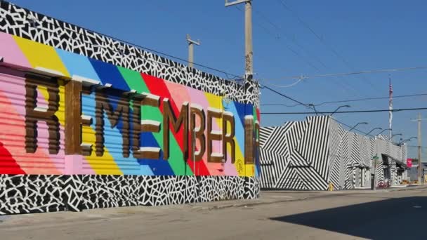 Art Walls at Wynwood Miami — Stock Video