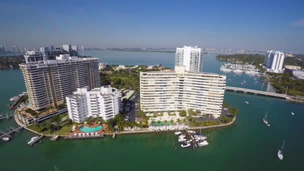 Belle Isle Miami Beach Florida — Stockvideo