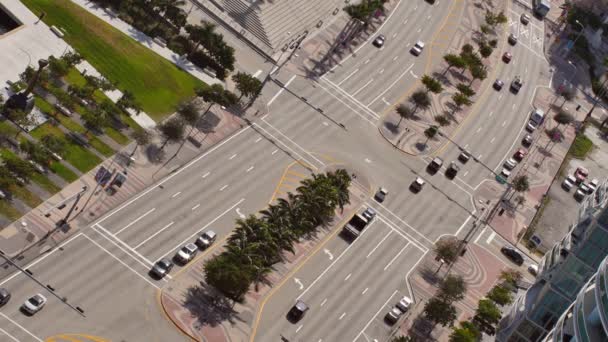 Biscayne Boulevard Miami Downtown — Vídeo de Stock