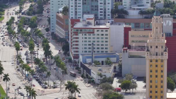 Freiheitsturm in der Innenstadt von Miami — Stockvideo